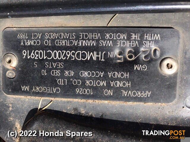 1995 HONDA - ACCORD Instrument Cluster