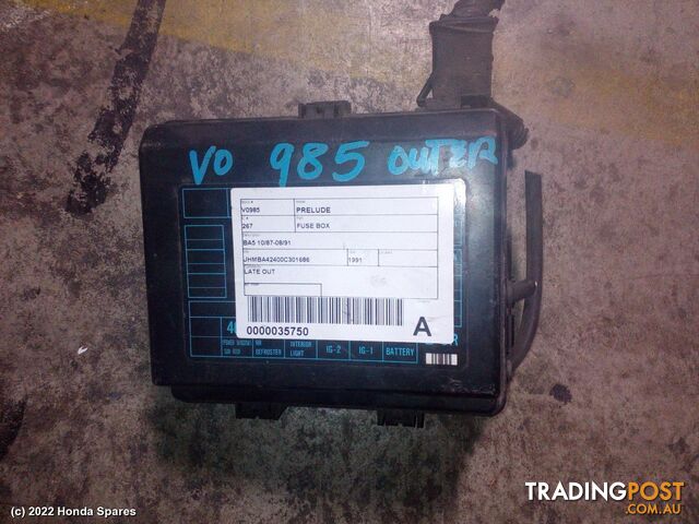 1991 HONDA - PRELUDE Fuse Box