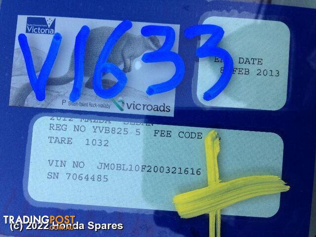 2012 MAZDA - 3 Rear Sway Bar
