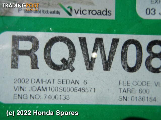 2002 DAIHATSU - SIRION Right Door Mirror