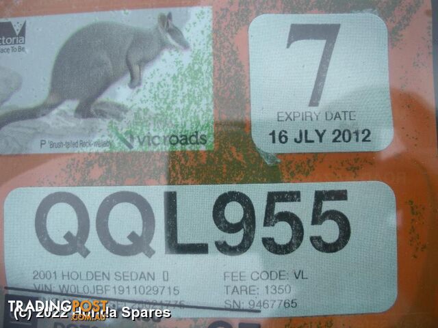 Abs Sensor 2001 HOLDEN VECTRA