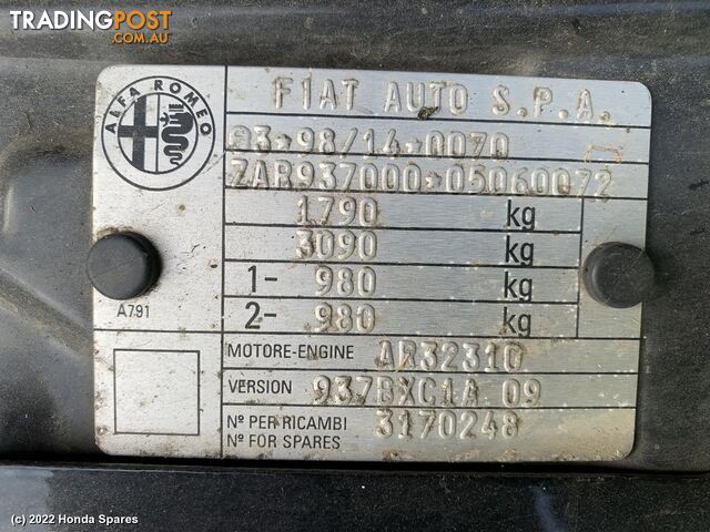 2003 ALFA ROMEO - 147 Right Front Upper Control Arm