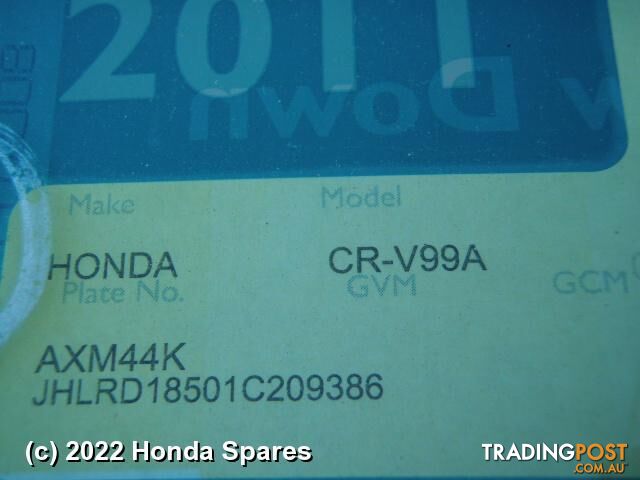 2001 HONDA - CRV Right Driveshaft