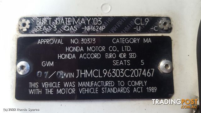 Combination Switch 2003 HONDA ACCORD