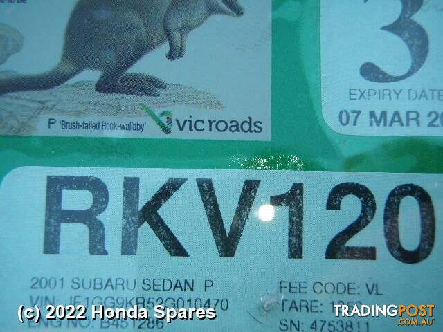 2001 SUBARU - IMPREZA Pwr Dr Wind Switch
