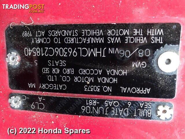 2006 HONDA - ACCORD Right Front Door Window - photo 1 of 10