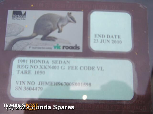 1992 HONDA - CIVIC Starter