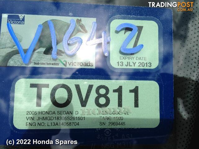 Door/Boot/Gate Lock 2005 HONDA JAZZ