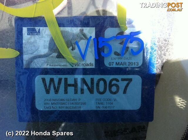 Door/Boot/Gate Lock 2008 NISSAN TIIDA