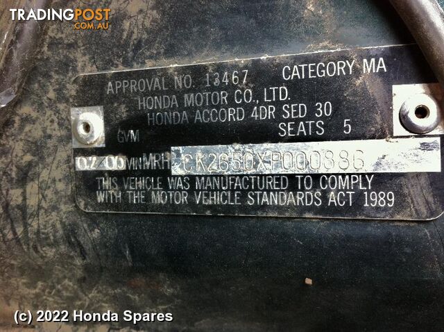 1999 HONDA - ACCORD Pwr Dr Wind Switch