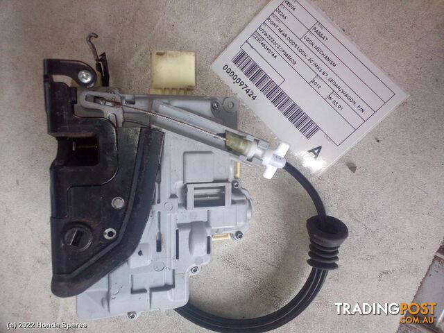 Door/Boot/Gate Lock 2012 VOLKSWAGEN PASSAT