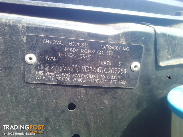 2000 HONDA - CRV Right Rear Strut - photo 4 of 7