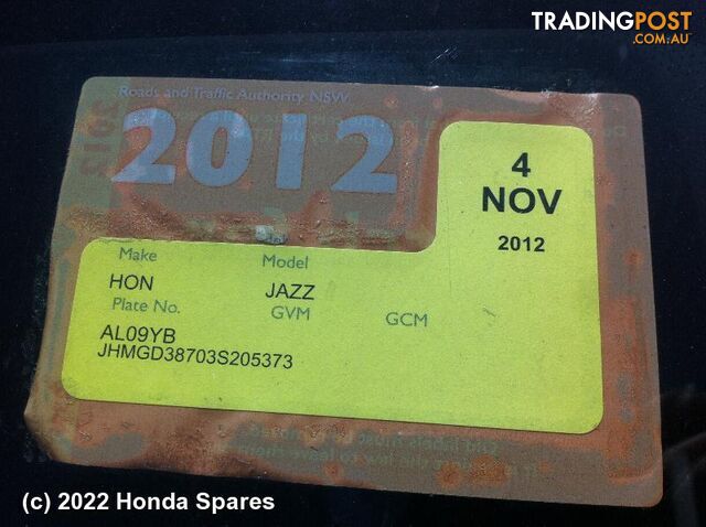Door/Boot/Gate Lock 2003 HONDA JAZZ
