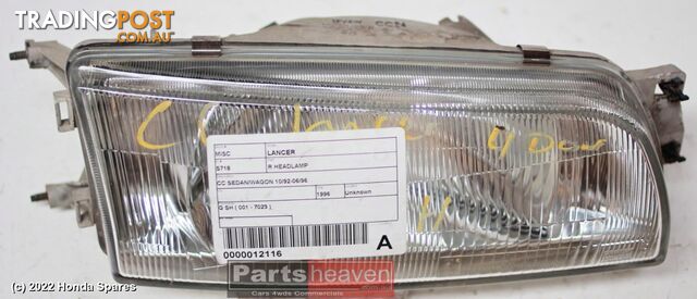 1995 MITSUBISHI - LANCER Right Headlamp