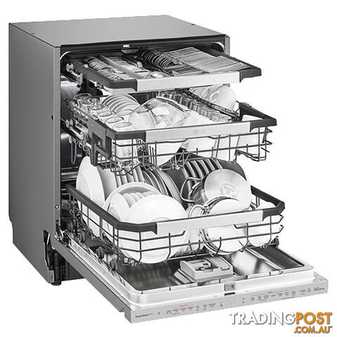 LG 15 Place QuadWash Underbench Dishwasher in Brushed Steel Finish with TrueSteam XD3A25UNS - XD3A25UNS - 44kg - photo 4 of 4