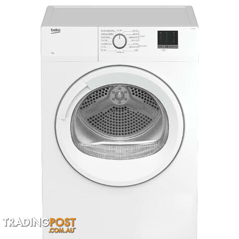 Beko 7kg Vented Tumble Dryer BDV70WG - BDV70WG - 32.5kg