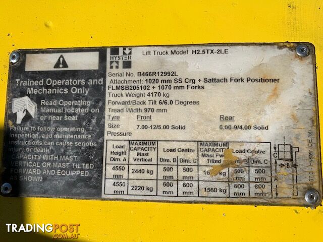 Forklift Hyster 2.5TX - photo 4 of 4