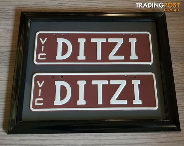 Victorian Personalized (Custom) Prestige Slimline Number Plates "DITZI"