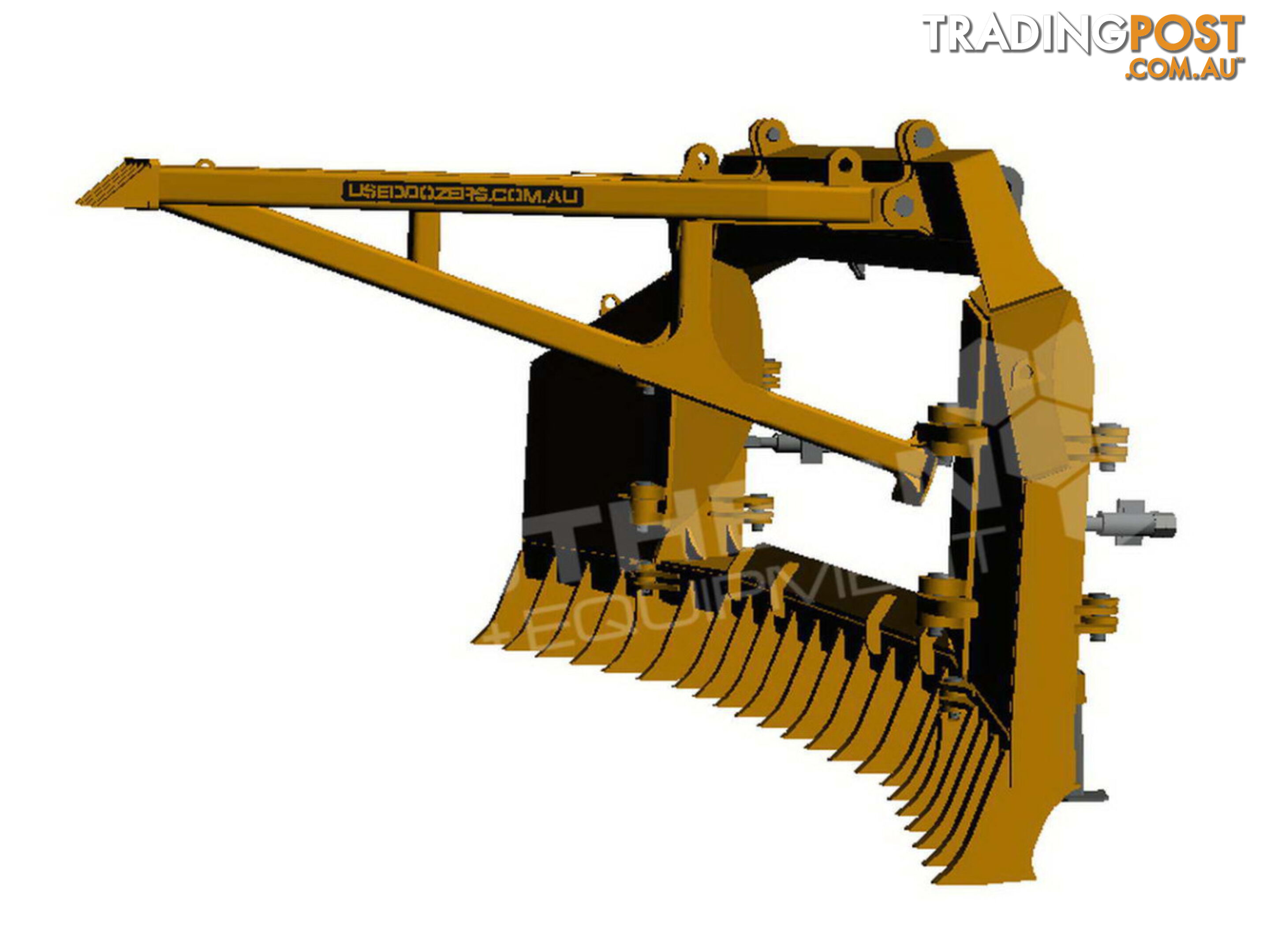 Heavy Duty Caterpillar D8T D8R Bi-Folding Stick Rake