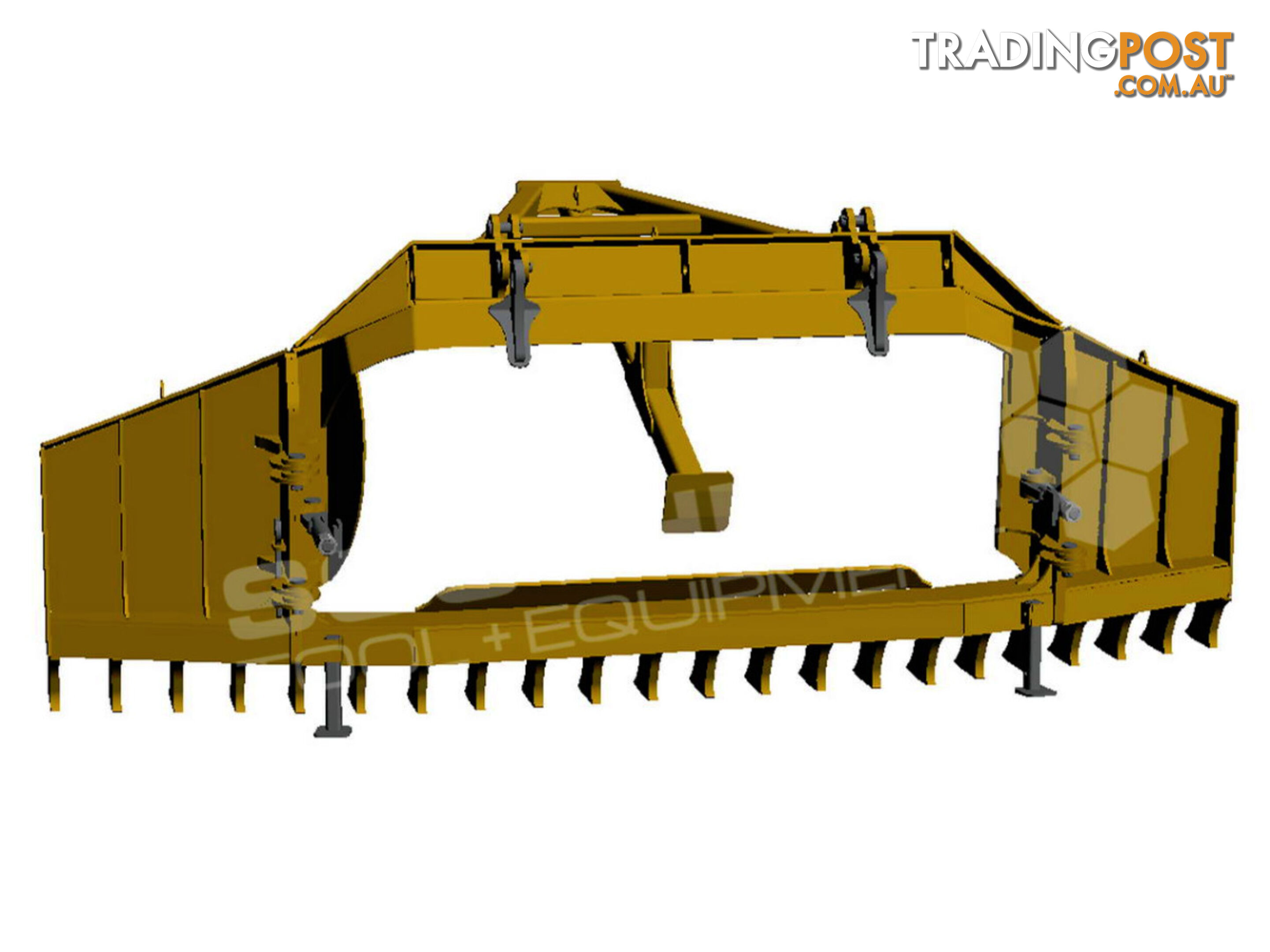 Heavy Duty Caterpillar D8T D8R Bi-Folding Stick Rake