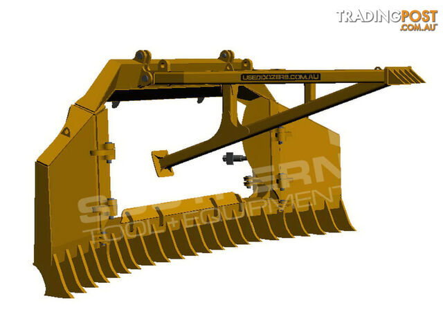 Heavy Duty Caterpillar D8T D8R Bi-Folding Stick Rake