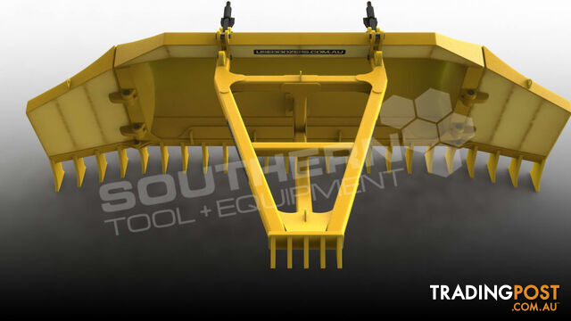 Heavy Duty Caterpillar D8T D8R Bi-Folding Stick Rake