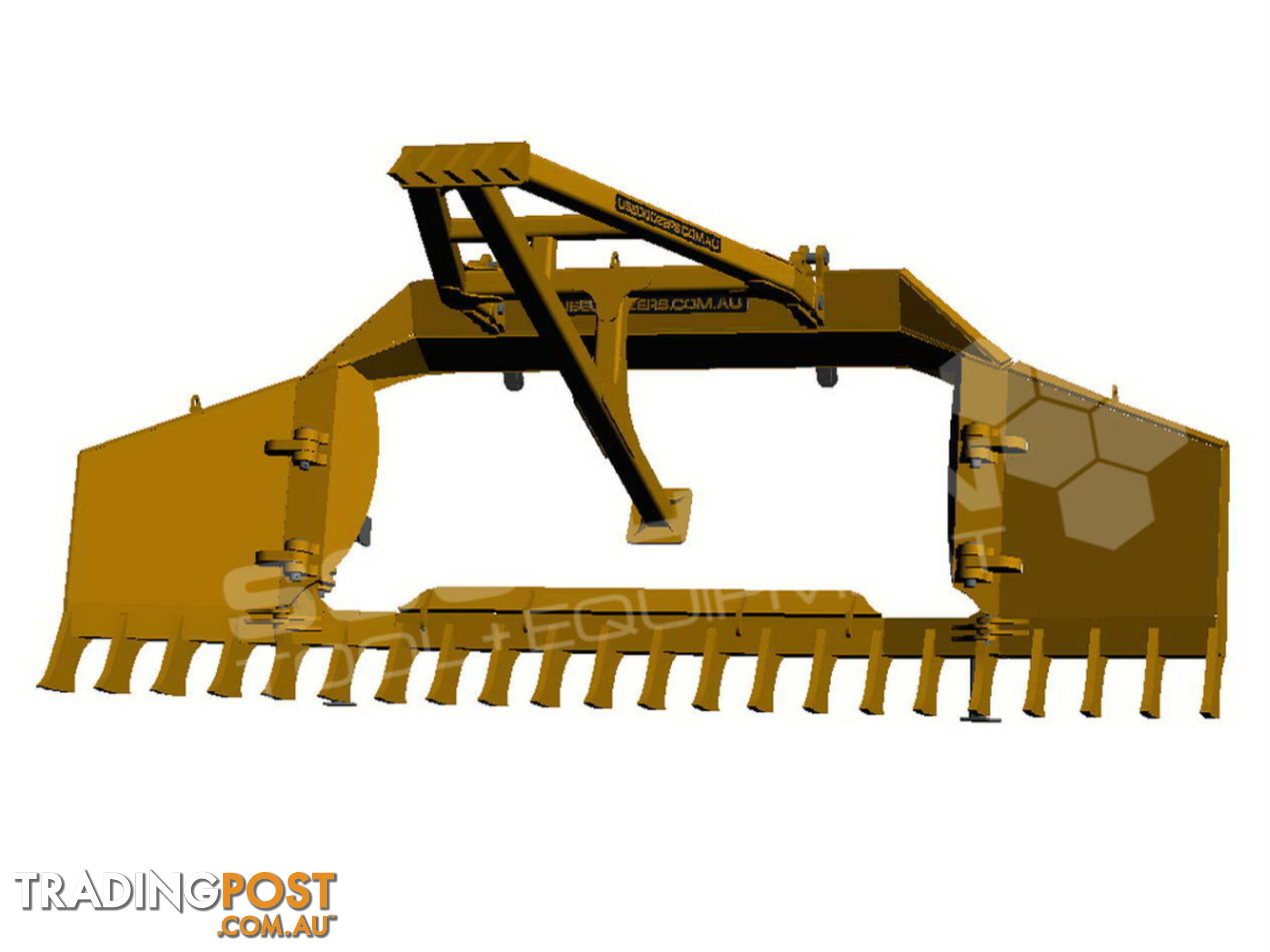 Heavy Duty Caterpillar D8T D8R Bi-Folding Stick Rake