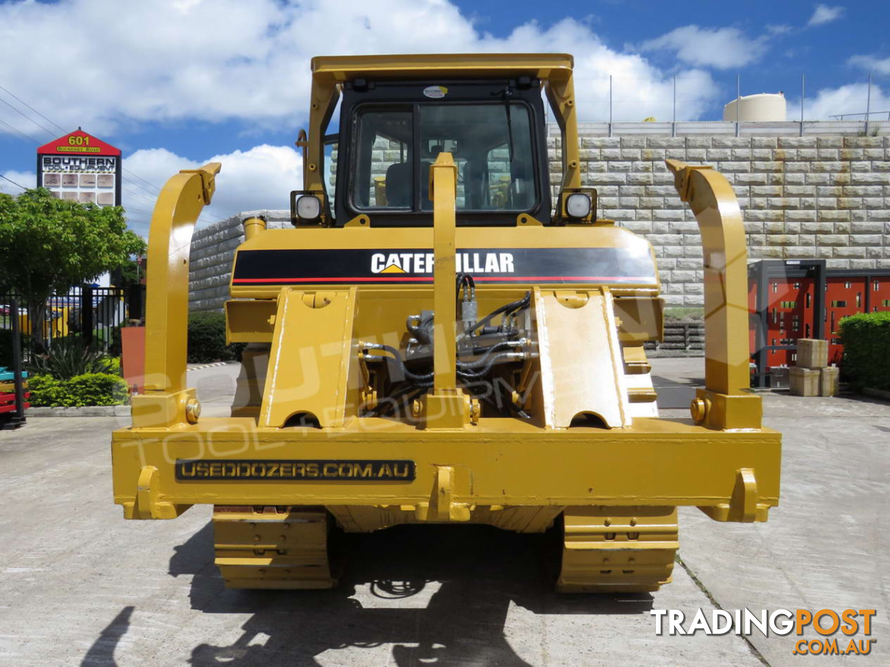 Caterpillar D6R XL Bulldozer with Stick Rake & Tree Spear 