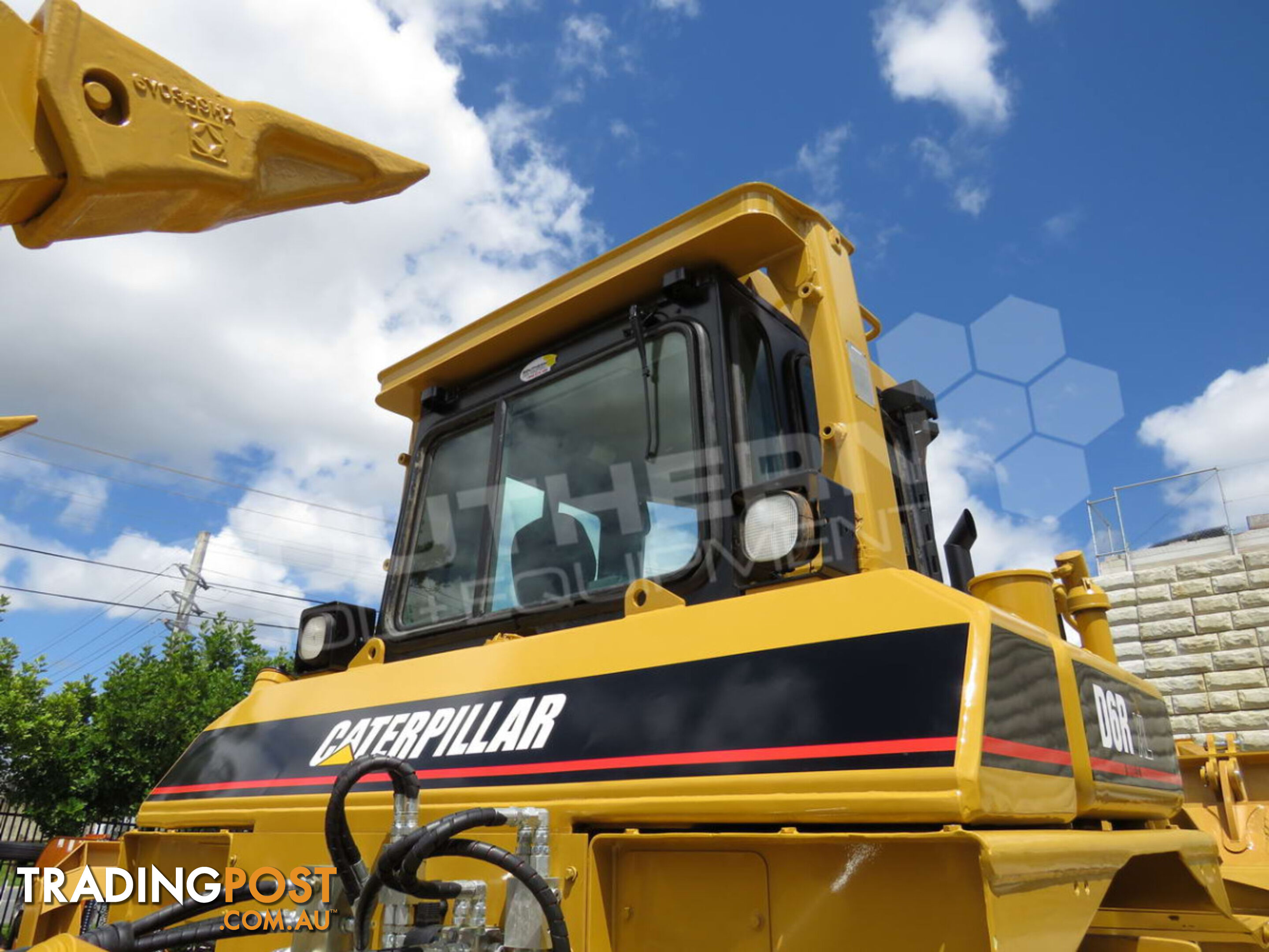 Caterpillar D6R XL Bulldozer with Stick Rake & Tree Spear 