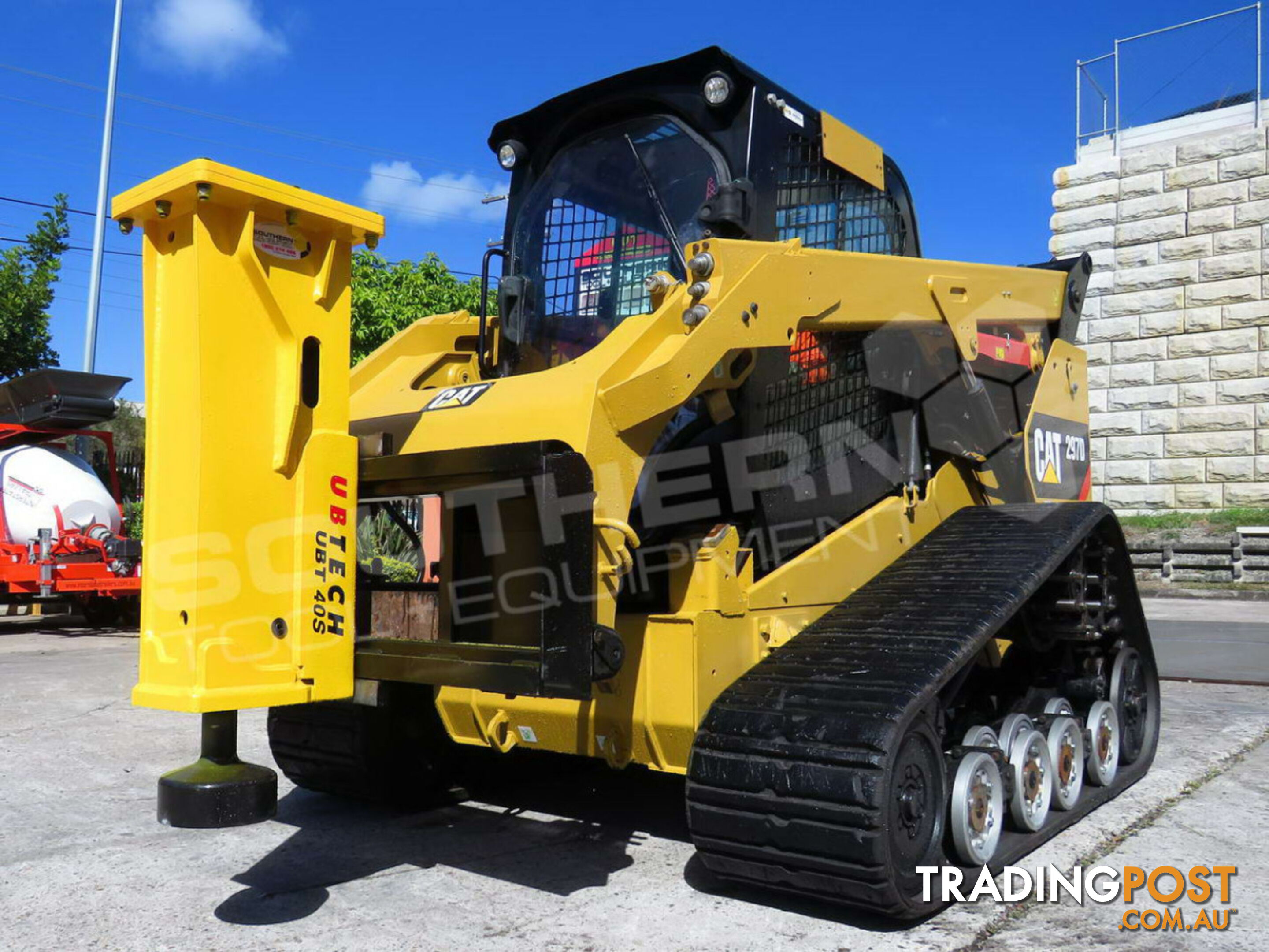  UBTECH Hydraulic Post Driving Silenced Hammer UBT40S Skid Steer Loader 