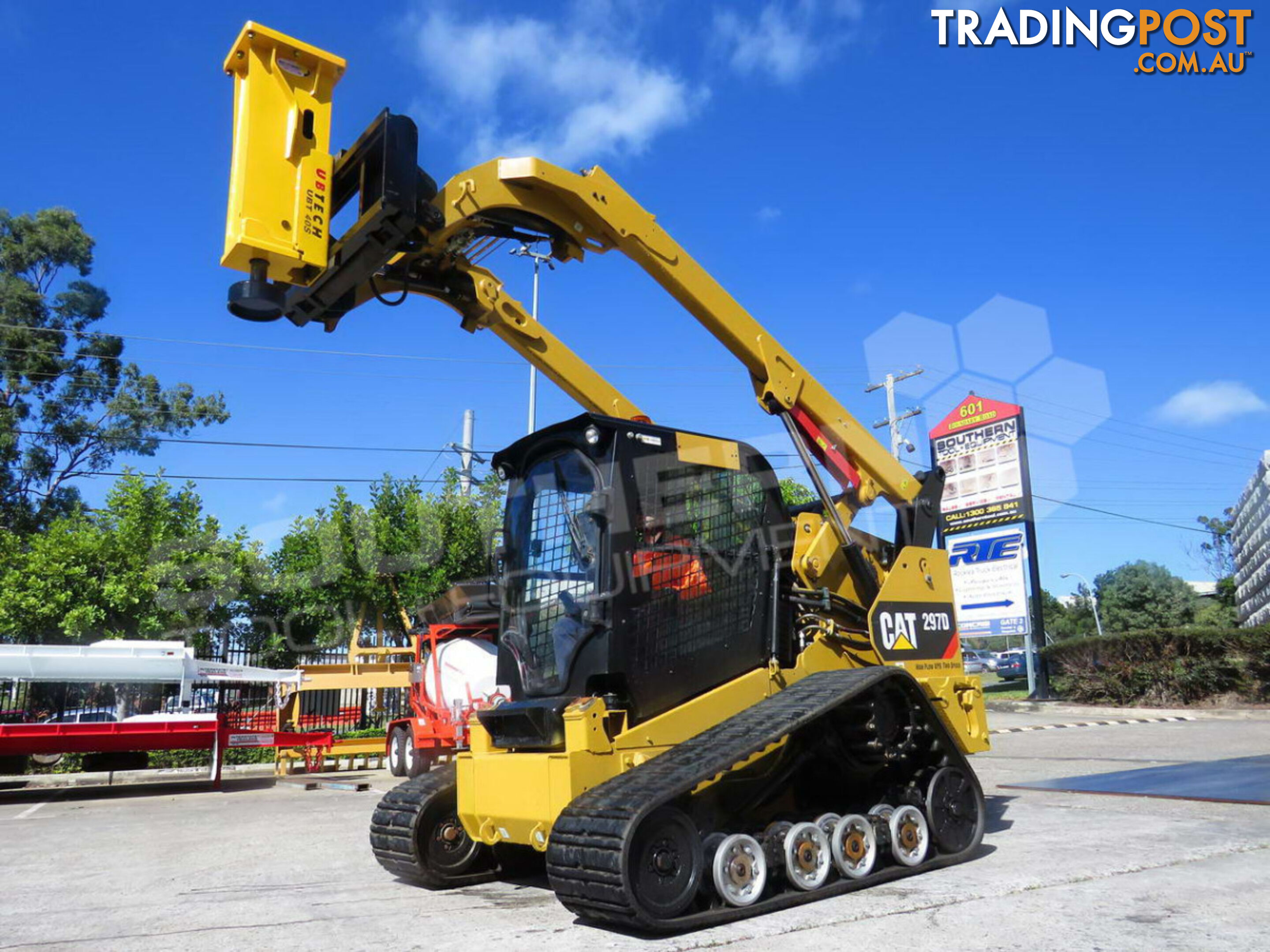  UBTECH Hydraulic Post Driving Silenced Hammer UBT40S Skid Steer Loader 