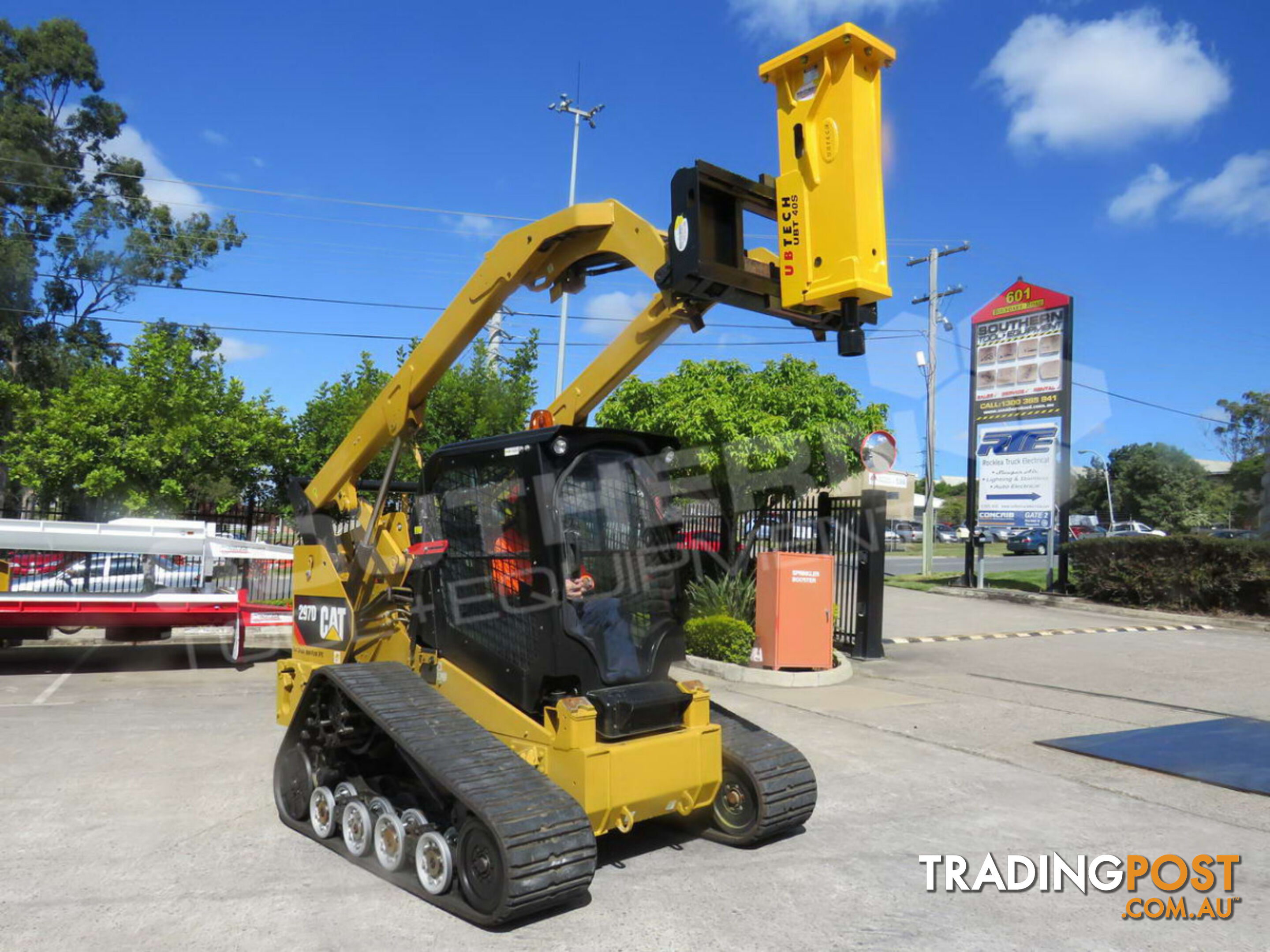  UBTECH Hydraulic Post Driving Silenced Hammer UBT40S Skid Steer Loader 