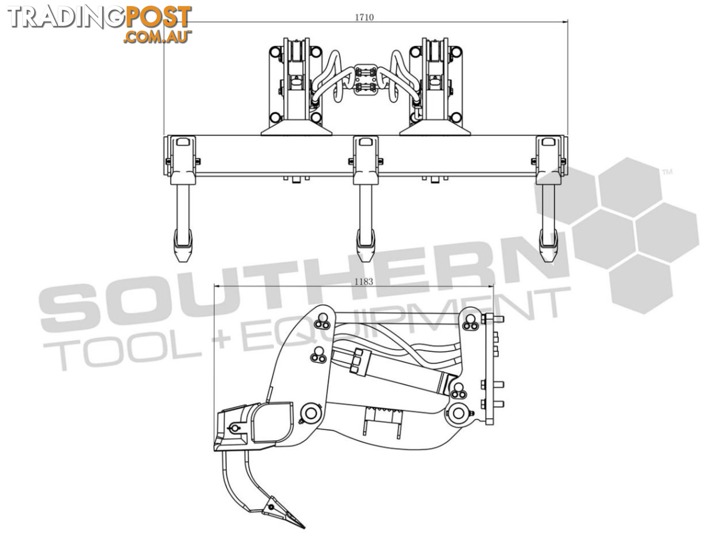 Caterpillar D3G Two Barrel Dozer Rippers