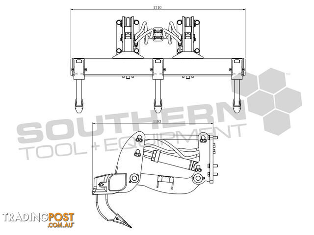 Caterpillar D3G Two Barrel Dozer Rippers