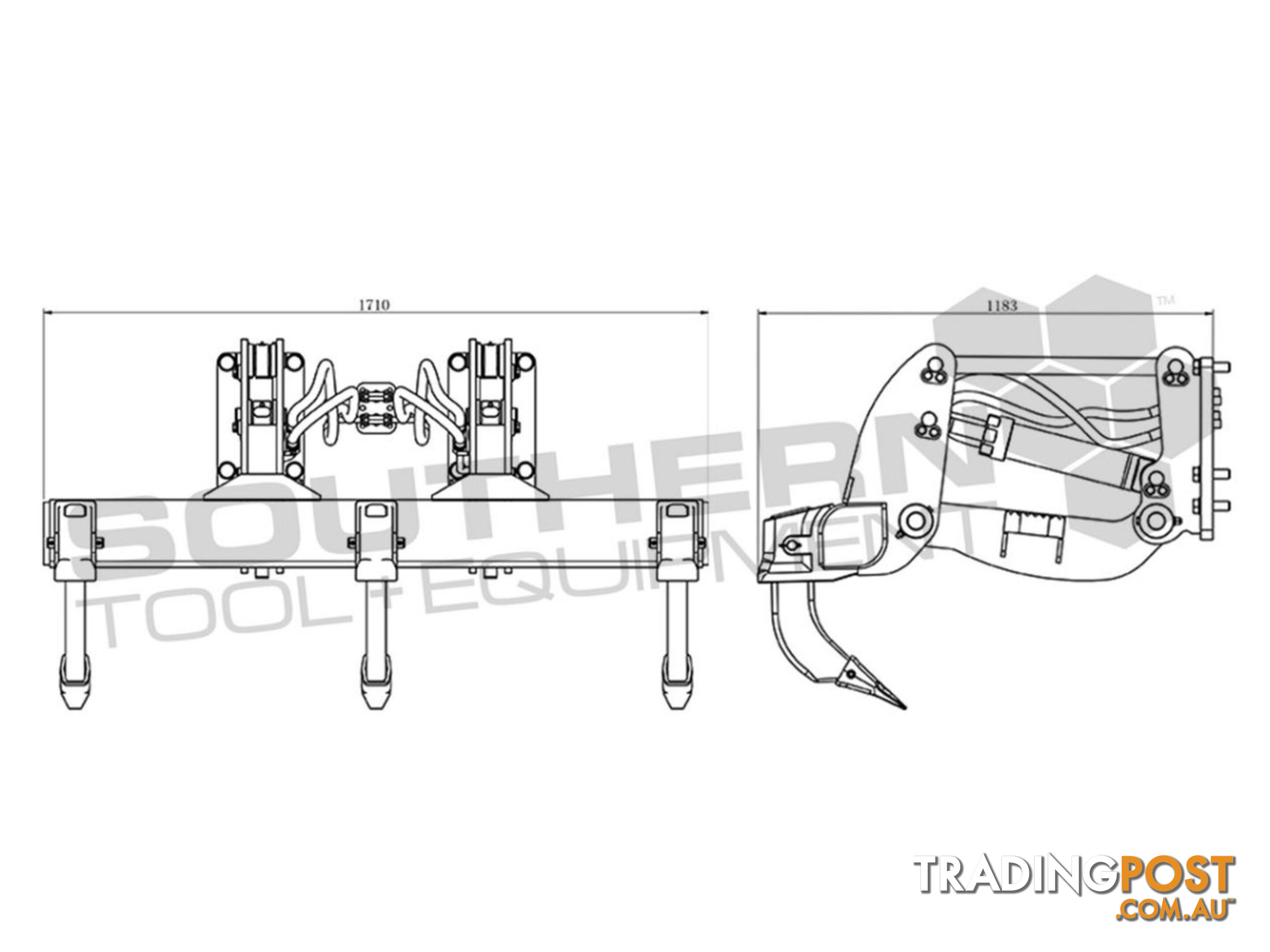 Caterpillar D3G Two Barrel Dozer Rippers