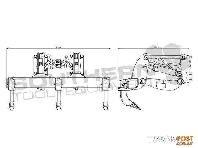 Caterpillar D3G Two Barrel Dozer Rippers