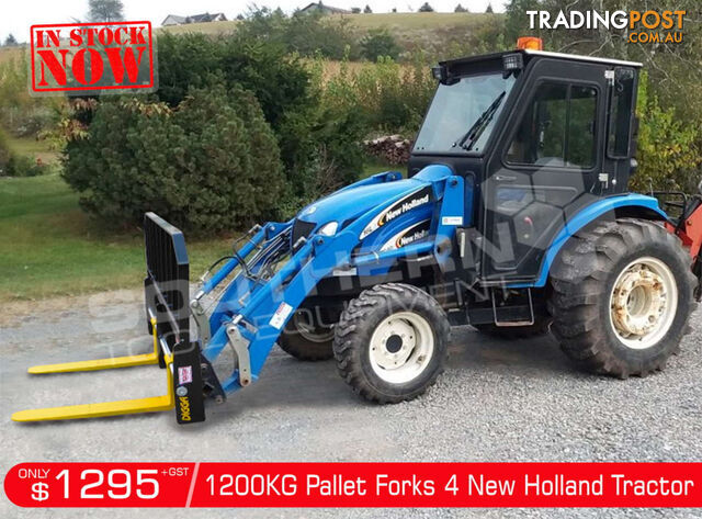 DIGGA 1200kg Agricultural Loader Pallet Forks to suit New Holland Tractors 