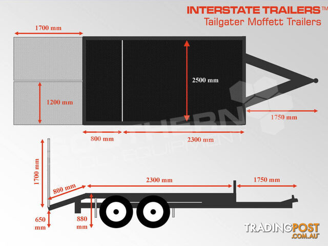 4.5 TON Custom build Moffett Forklifts Trailers Tailgater Plant Trailers