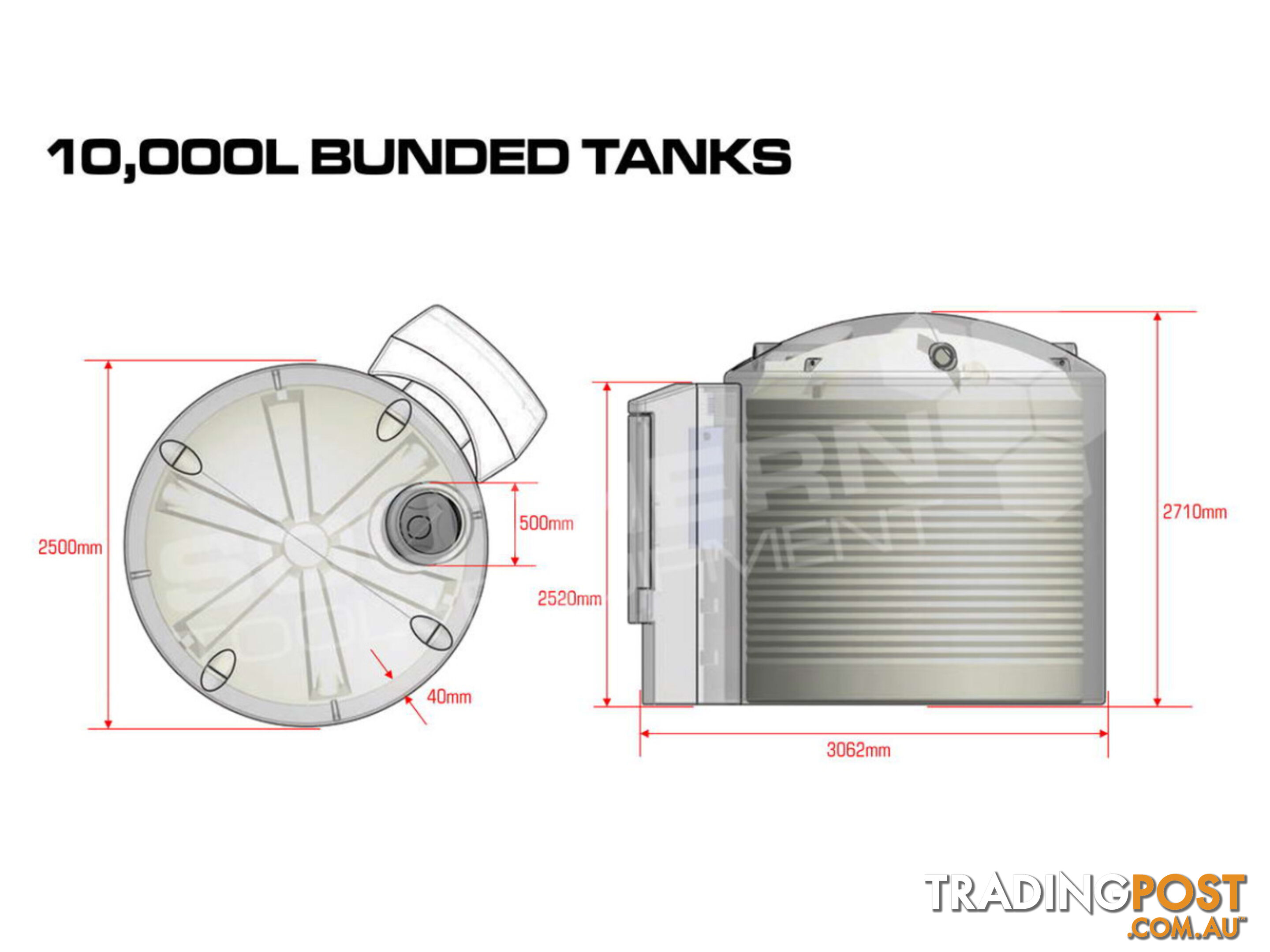 10,000L Diesel Fuel Tank fully bunded fuel storage station