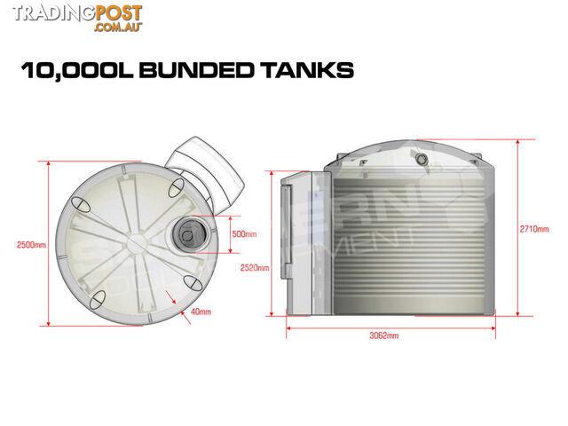 10,000L Diesel Fuel Tank fully bunded fuel storage station