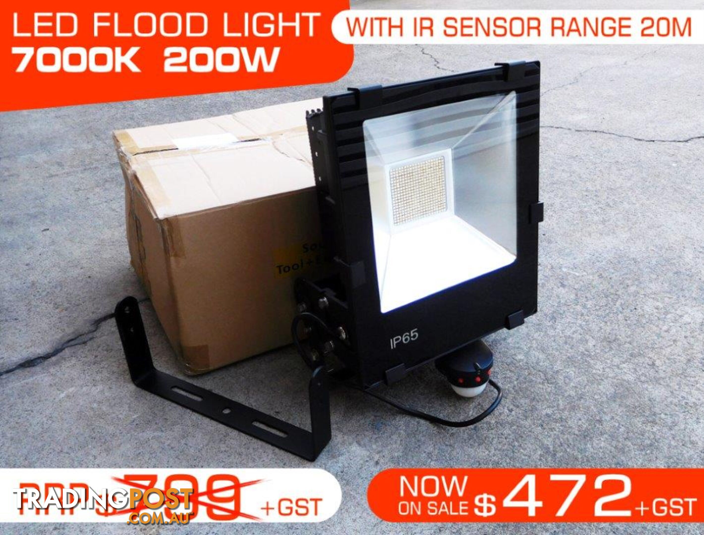 200W IP65 Water proof LED FLOOD Light - 7000k.240V/50Hz.