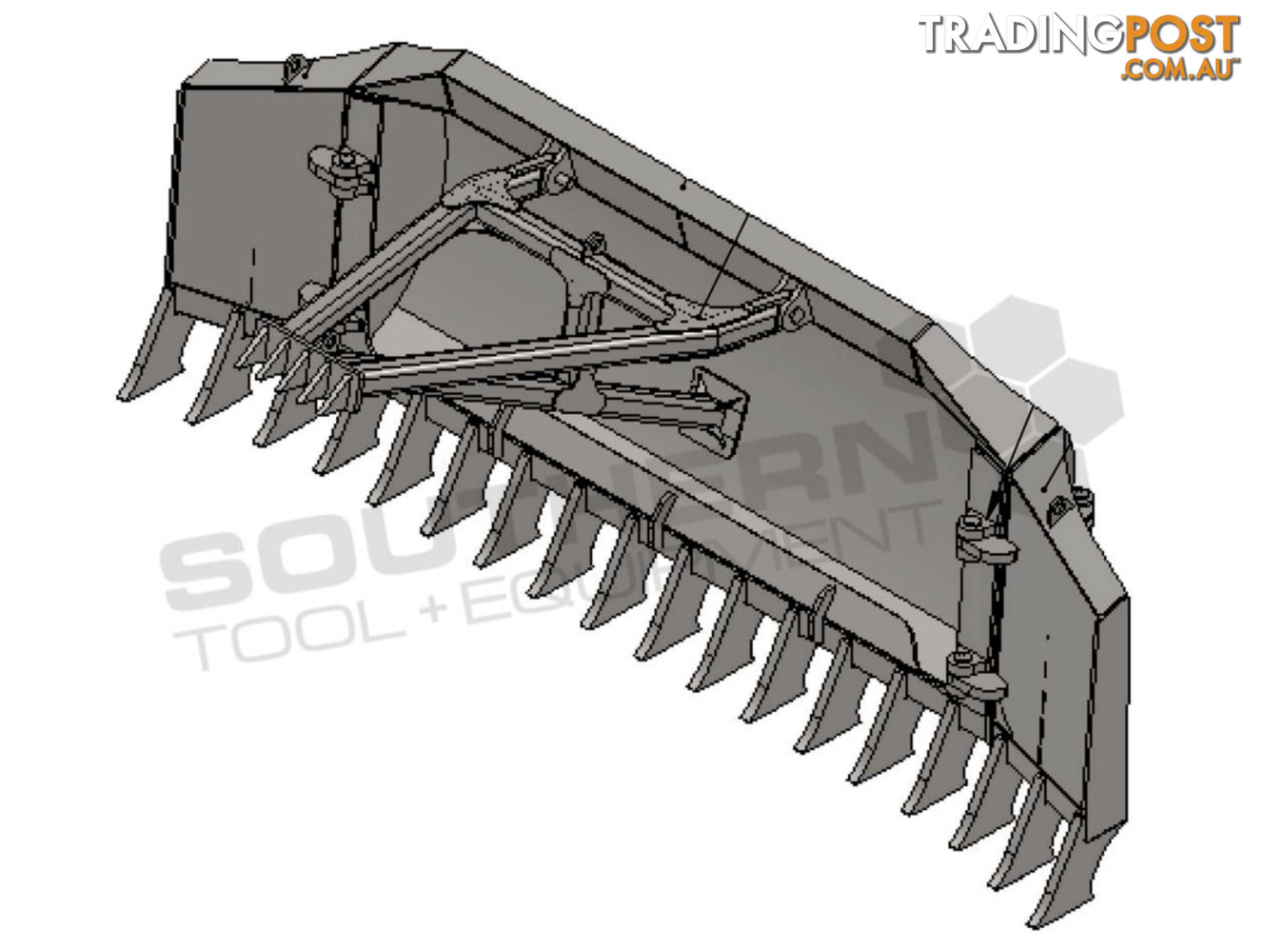 Heavy Duty Caterpillar D5M D6M Dozer Bi-Folding Stick Rake 