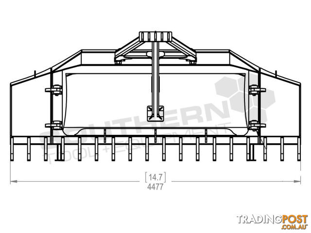 Heavy Duty Caterpillar D5M D6M Dozer Bi-Folding Stick Rake 