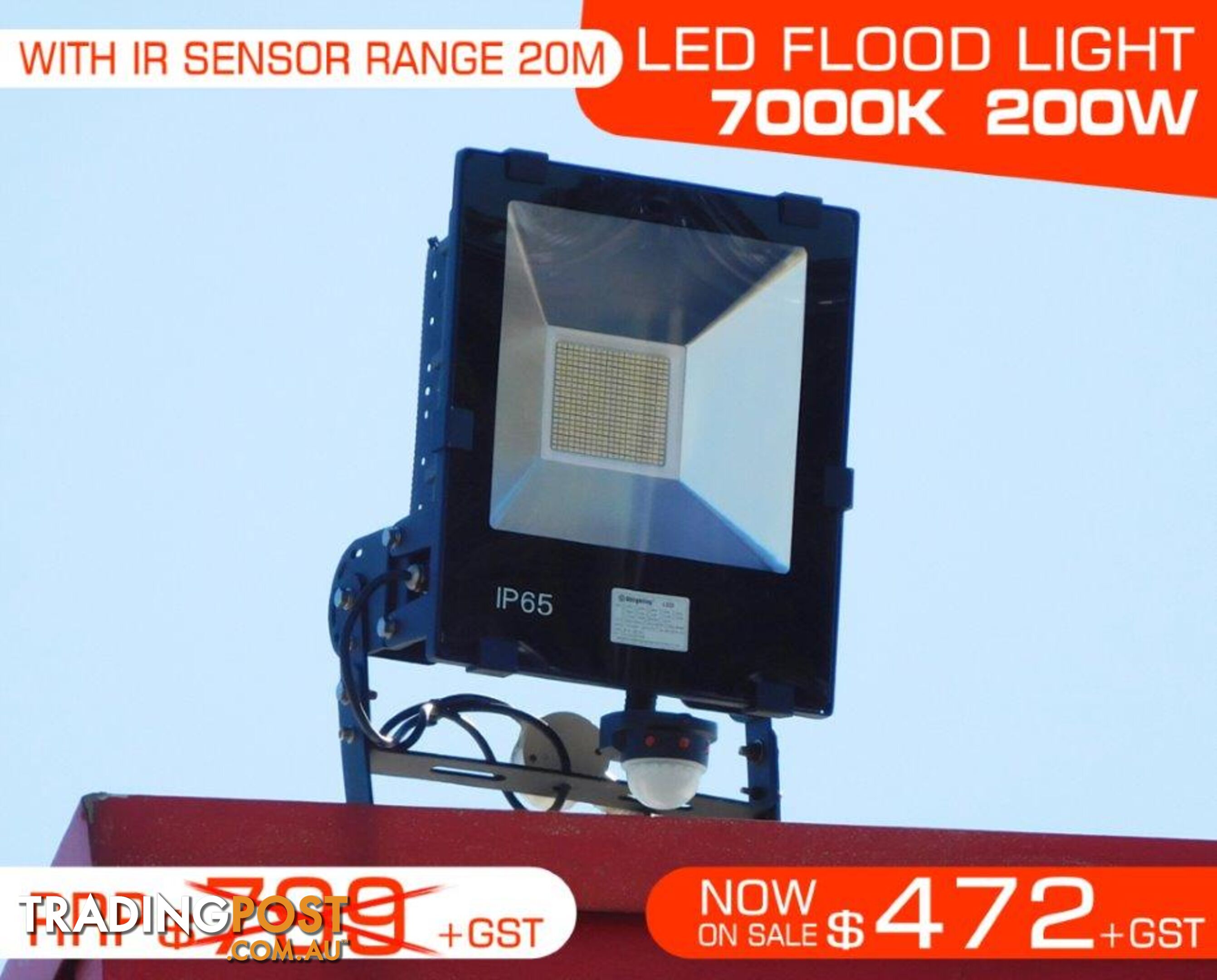 200W IP65 Water proof LED FLOOD Light - 7000k. 240V/50Hz. 