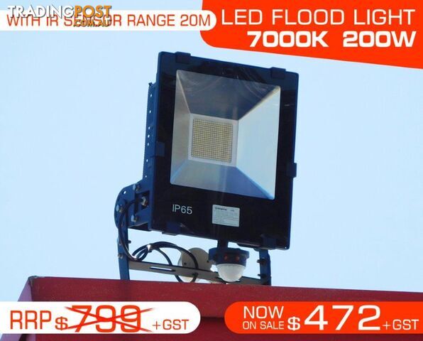 200W IP65 Water proof LED FLOOD Light - 7000k. 240V/50Hz. 