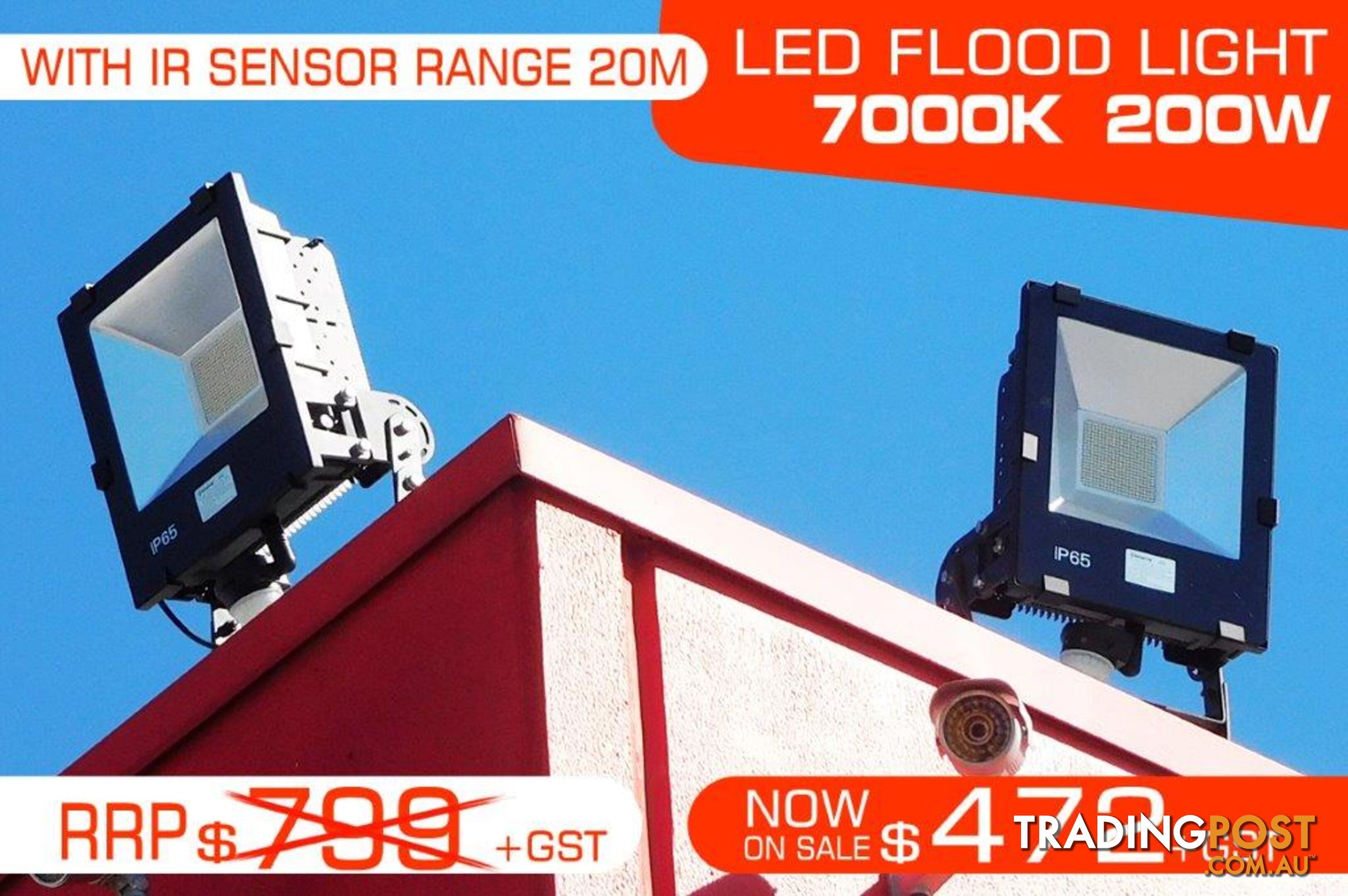 200W IP65 Water proof LED FLOOD Light - 7000k. 240V/50Hz. 