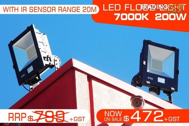 200W IP65 Water proof LED FLOOD Light - 7000k. 240V/50Hz. 