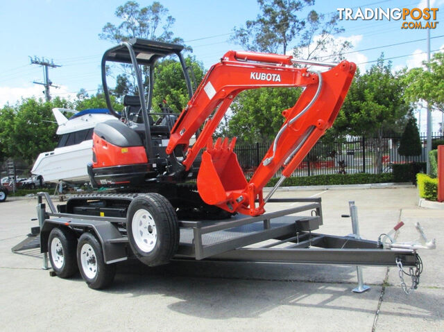  KUBOTA U25 2.5Ton Excavator + Interstate Trailers 4.5 Ton Plant Trailer