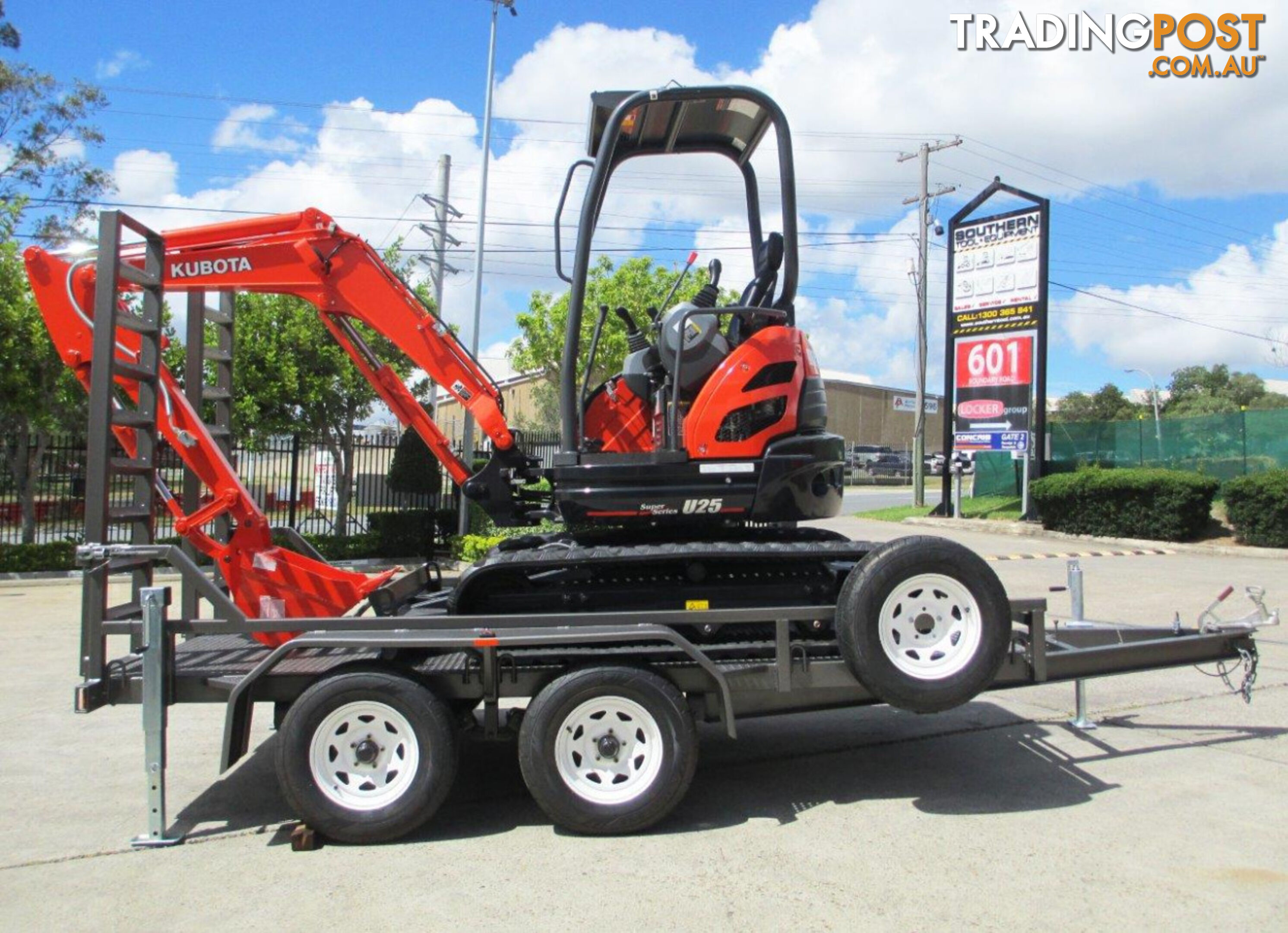  KUBOTA U25 2.5Ton Excavator + Interstate Trailers 4.5 Ton Plant Trailer