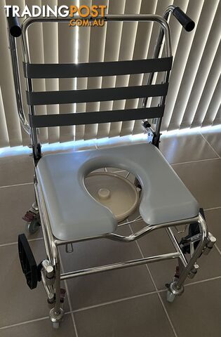 commode - stainless, wheeled, wet areas